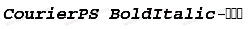 CourierPS BoldItalic字体转换